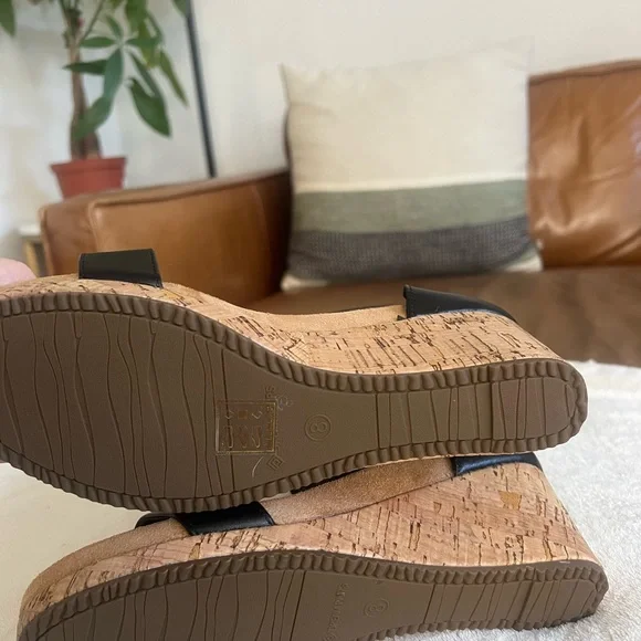 Dream Pairs Women Ankle Strap Wedge Sandals Strap Platform Heel size 8 in black - Picture 8 of 10